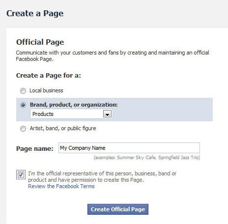 facebook page icon. create facebook page